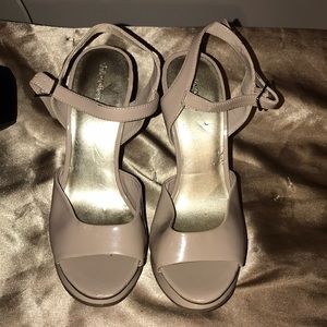 Beige Platform Heels